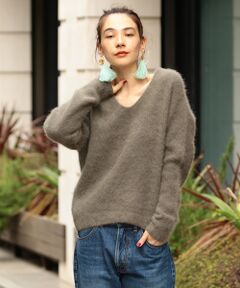 BEAUTY&YOUTH UNITED ARROWS / ビューティ&ユース ユナイテッドアローズ ニット・セーター | 【予約】BY ヘアリー畦Vネックニット