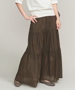 BEAUTY&YOUTH UNITED ARROWS / ビューティ&ユース ユナイテッドアローズ ロング・マキシ丈スカート | BY ティアードマキシスカート2-手洗い可能-