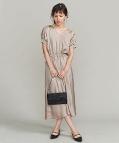 BEAUTY&YOUTH UNITED ARROWS / ビューティ&ユース ユナイテッドアローズ ドレス | BY DRESS ツイルVネックドルマンスリーブドレス
