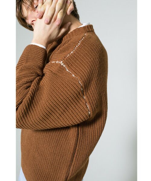 BEAUTY&YOUTH UNITED ARROWS / ビューティー&ユース ユナイテッドアローズ ニット・セーター | ＜monkey time＞ PE WAFFLE LINKING CREWNECK/ニット | 詳細3