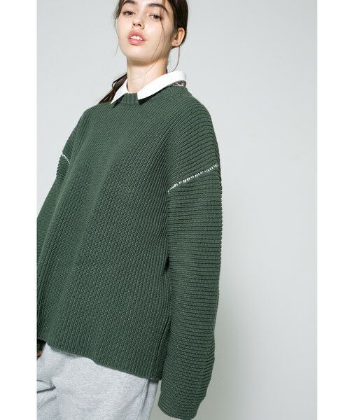 BEAUTY&YOUTH UNITED ARROWS / ビューティー&ユース ユナイテッドアローズ ニット・セーター | ＜monkey time＞ PE WAFFLE LINKING CREWNECK/ニット | 詳細10