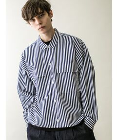 BEAUTY&YOUTH UNITED ARROWS / ビューティー&ユース ユナイテッドアローズ シャツ・ブラウス | ＜monkey time＞ SATIN STRIPE CROPPED REG/クロップドシャツ