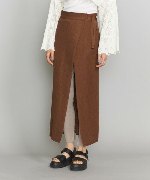 セール Tan Softshiny ラップスカート ロング マキシ丈スカート Beauty Youth United Arrows ビューティ ユース ユナイテッドアローズ ファッション通販 タカシマヤファッションスクエア