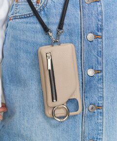 ＜AJEW＞CADENAS ジップ ストラップ iPhone XR/11ケース  ∴