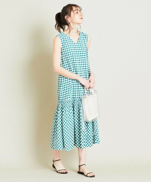 セール By ギンガムチェックティアードノースリーブワンピース O ロング マキシ丈ワンピース Beauty Youth United Arrows ビューティ ユース ユナイテッドアローズ ファッション通販 タカシマヤファッションスクエア