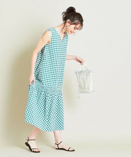 セール By ギンガムチェックティアードノースリーブワンピース O ロング マキシ丈ワンピース Beauty Youth United Arrows ビューティ ユース ユナイテッドアローズ ファッション通販 タカシマヤファッションスクエア