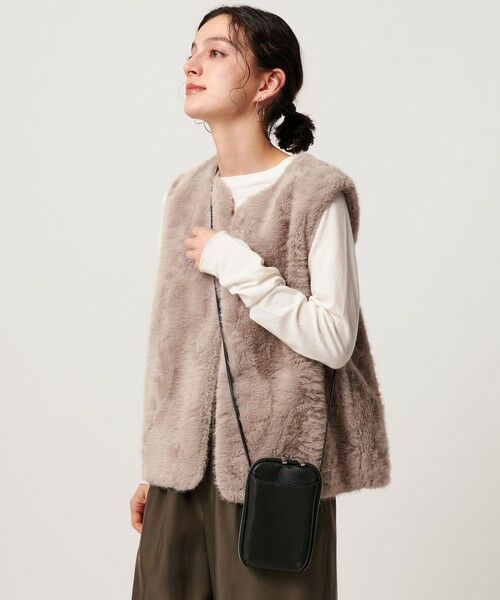 BEAUTY&YOUTH UNITED ARROWS / ビューティー&ユース ユナイテッドアローズ ポーチ | レザー ジップスリム ウォレットショルダー | 詳細18