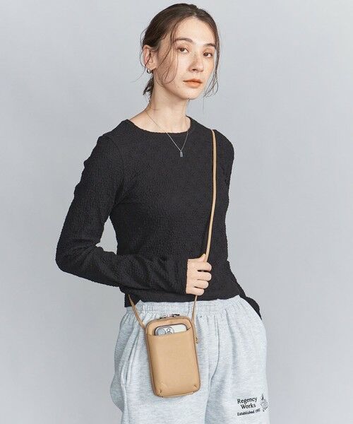 BEAUTY&YOUTH UNITED ARROWS / ビューティー&ユース ユナイテッドアローズ ポーチ | レザー ジップスリム ウォレットショルダー | 詳細23