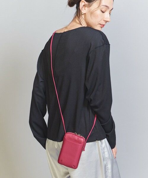 BEAUTY&YOUTH UNITED ARROWS / ビューティー&ユース ユナイテッドアローズ ポーチ | レザー ジップスリム ウォレットショルダー | 詳細27