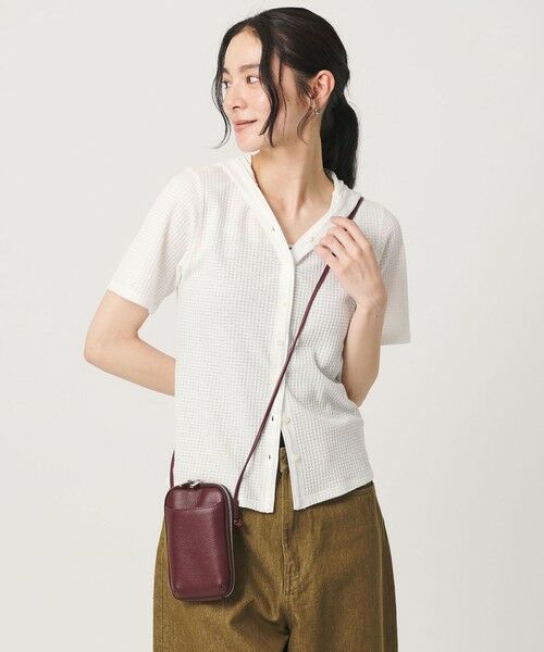 BEAUTY&YOUTH UNITED ARROWS / ビューティー&ユース ユナイテッドアローズ ショルダーバッグ | レザー ジップスリム ウォレットショルダー | 詳細21
