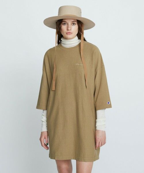 セール 別注 Champion チャンピオン リバースウィーブ5分袖ワンピース O ミニ丈 ひざ丈ワンピース Beauty Youth United Arrows ビューティ ユース ユナイテッドアローズ ファッション通販 タカシマヤファッションスクエア