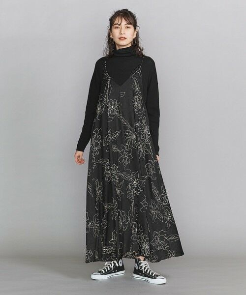 セール By モノトーンフラワープリントキャミソールワンピース ロング マキシ丈ワンピース Beauty Youth United Arrows ビューティ ユース ユナイテッドアローズ ファッション通販 タカシマヤファッションスクエア