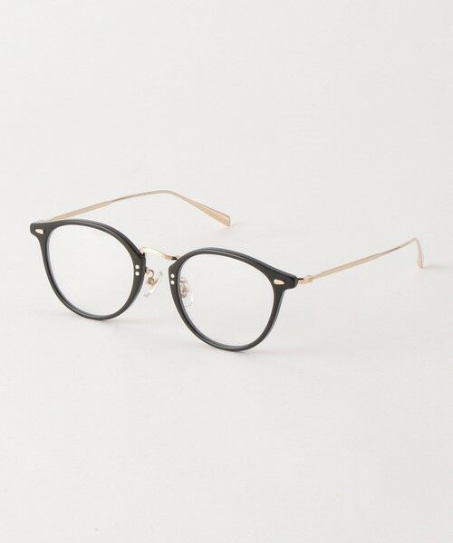 UNITED ARROWS ユナイテッドアローズ KANEKO OPTICAL 金子眼鏡 メガネ サングラス ベージュ Logan ボストン型 クリアレンズ 22秋冬継続 おしゃれ シンプル 普段使い 【レディース】【美品】