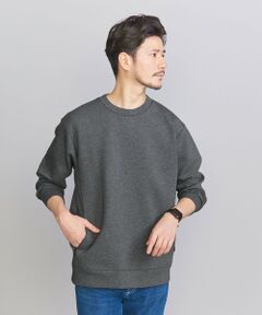 【WEB限定 WARDROBE SMART】ダブルニット クルーネック スウェット/セットアップ対応