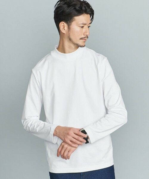 BEAUTY&YOUTH UNITED ARROWS / ビューティー&ユース ユナイテッドアローズ カットソー | 【WEB限定 WARDROBE SMART】 by クリア ガスコットン モックネック カットソー | 詳細1