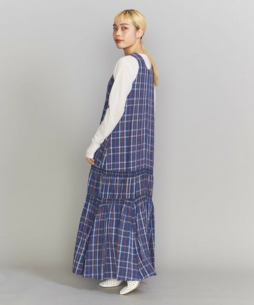 チェックノースリーブマキシワンピース ウォッシャブル ロング マキシ丈ワンピース Beauty Youth United Arrows ビューティ ユース ユナイテッドアローズ ファッション通販 タカシマヤファッションスクエア