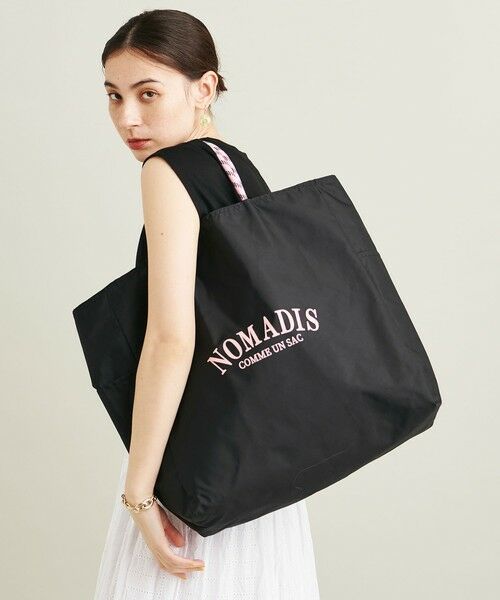 新品タグ付き＜NOMADIS＞SAC ロゴ リバーシブル トートバッグ L