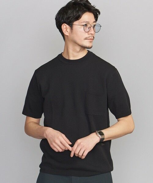 BEAUTY&YOUTH UNITED ARROWS / ビューティー&ユース ユナイテッドアローズ ニット・セーター | 【WEB限定 WARDROBE SMART】by KOKIN 1ポケット ニット Tシャツ | 詳細1