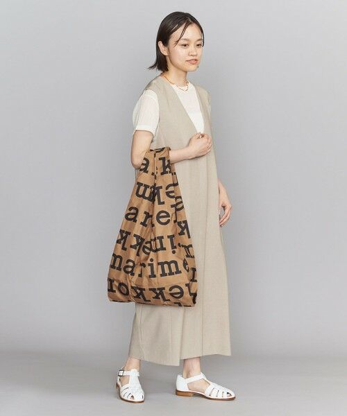 BEAUTY&YOUTH UNITED ARROWS / ビューティー&ユース ユナイテッドアローズ エコバッグ | 【WEB限定】＜marimekko(マリメッコ)＞ロゴ スマート バッグ/ブラウン | 詳細9