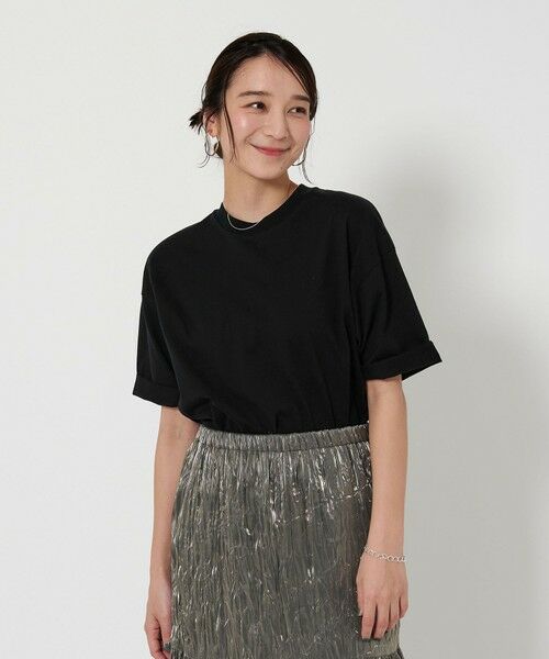 BEAUTY&YOUTH UNITED ARROWS / ビューティー&ユース ユナイテッドアローズ カットソー | 【WEB限定】ロールアップ ワイド テーパード Tシャツ -MADE IN JAPAN- | 詳細16