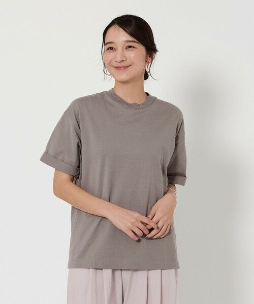 BEAUTY&YOUTH UNITED ARROWS / ビューティー&ユース ユナイテッドアローズ カットソー | 【WEB限定】ロールアップ ワイド テーパード Tシャツ -MADE IN JAPAN- | 詳細20