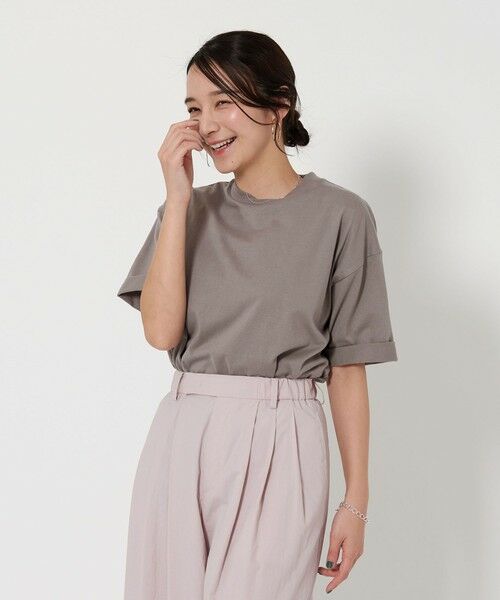 BEAUTY&YOUTH UNITED ARROWS / ビューティー&ユース ユナイテッドアローズ カットソー | 【WEB限定】ロールアップ ワイド テーパード Tシャツ -MADE IN JAPAN- | 詳細21