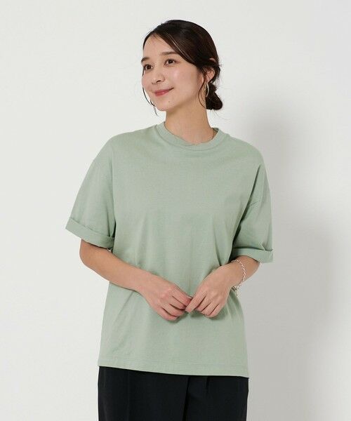 BEAUTY&YOUTH UNITED ARROWS / ビューティー&ユース ユナイテッドアローズ カットソー | 【WEB限定】ロールアップ ワイド テーパード Tシャツ -MADE IN JAPAN- | 詳細22