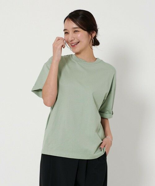 BEAUTY&YOUTH UNITED ARROWS / ビューティー&ユース ユナイテッドアローズ カットソー | 【WEB限定】ロールアップ ワイド テーパード Tシャツ -MADE IN JAPAN- | 詳細23