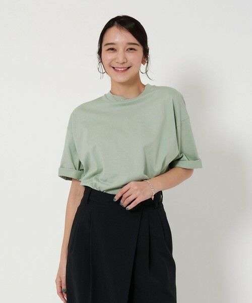 BEAUTY&YOUTH UNITED ARROWS / ビューティー&ユース ユナイテッドアローズ カットソー | 【WEB限定】ロールアップ ワイド テーパード Tシャツ -MADE IN JAPAN- | 詳細24