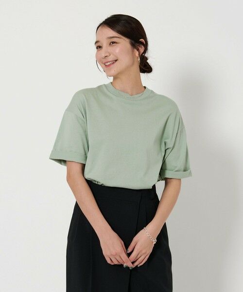 BEAUTY&YOUTH UNITED ARROWS / ビューティー&ユース ユナイテッドアローズ カットソー | 【WEB限定】ロールアップ ワイド テーパード Tシャツ -MADE IN JAPAN- | 詳細25