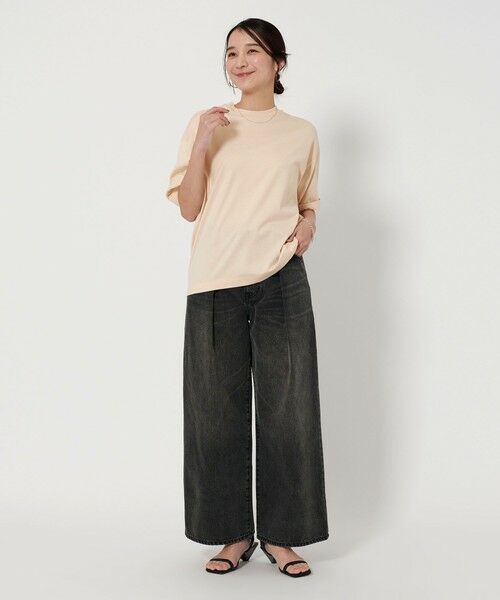 BEAUTY&YOUTH UNITED ARROWS / ビューティー&ユース ユナイテッドアローズ カットソー | 【WEB限定】ロールアップ ワイド テーパード Tシャツ -MADE IN JAPAN- | 詳細26