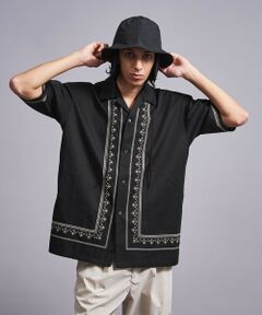 ＜monkey time＞ TWILL EMBROIDERY OPEN SHIRT/シャツ