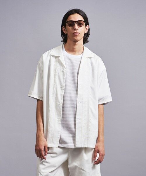 BEAUTY&YOUTH UNITED ARROWS / ビューティー&ユース ユナイテッドアローズ シャツ・ブラウス | ＜monkey time＞ TWILL EMBROIDERY OPEN SHIRT/シャツ | 詳細5