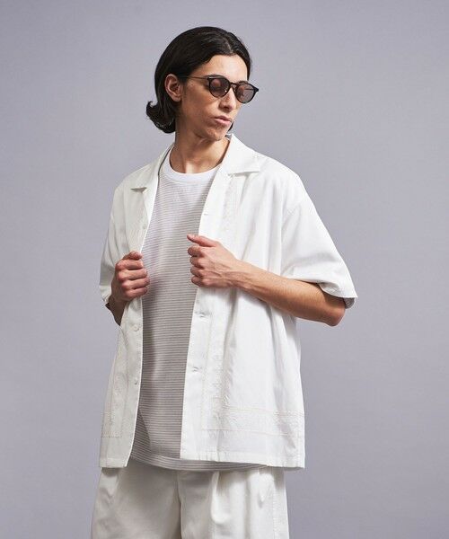 BEAUTY&YOUTH UNITED ARROWS / ビューティー&ユース ユナイテッドアローズ シャツ・ブラウス | ＜monkey time＞ TWILL EMBROIDERY OPEN SHIRT/シャツ | 詳細6