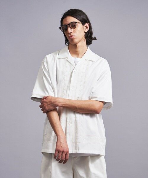 BEAUTY&YOUTH UNITED ARROWS / ビューティー&ユース ユナイテッドアローズ シャツ・ブラウス | ＜monkey time＞ TWILL EMBROIDERY OPEN SHIRT/シャツ | 詳細7