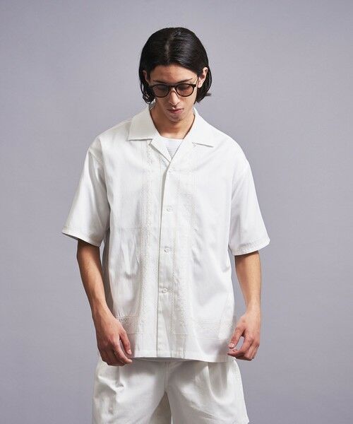 BEAUTY&YOUTH UNITED ARROWS / ビューティー&ユース ユナイテッドアローズ シャツ・ブラウス | ＜monkey time＞ TWILL EMBROIDERY OPEN SHIRT/シャツ | 詳細8