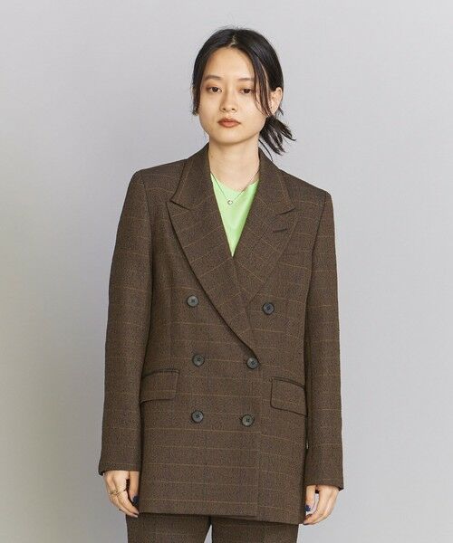 エクルベージュ H BEAUTY\u0026YOUTH UNITED ARROWS ダブルジャケット