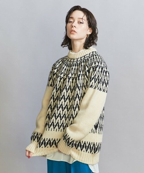 【別注】＜Guernsey Woollens＞ノルディックニットプルオーバー