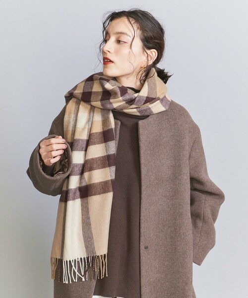 【別注】＜Johnstons of Elgin＞カシミヤ×ウールチェック ストール