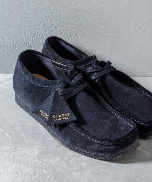 別注】 ＜CLARKS＞ WALLABEE NAVY/シューズ （フラットシューズ