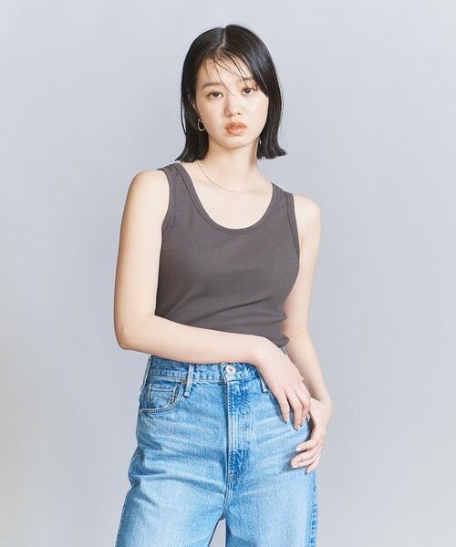 BEAUTY&YOUTH UNITED ARROWS / ビューティー&ユース ユナイテッドアローズ タンクトップ | コットンブレンド テレコ タンクトップ | 詳細9