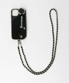 ＜ajew＞CADENAS ベルベット チェーン ストラップ iPhone14ケース