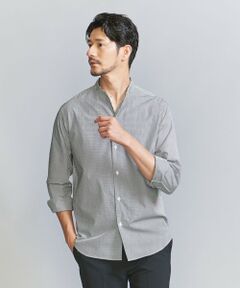 【WEB限定 WARDROBE SMART】コットン ポプリン バンドカラー スキッパー シャツ