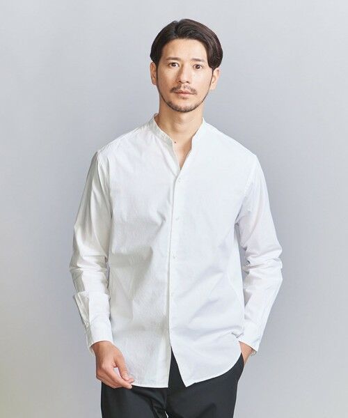 BEAUTY&YOUTH UNITED ARROWS / ビューティー&ユース ユナイテッドアローズ シャツ・ブラウス | 【WEB限定 WARDROBE SMART】コットン バンドカラー スキッパー シャツ | 詳細1