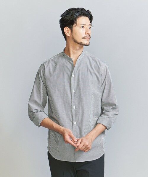 BEAUTY&YOUTH UNITED ARROWS / ビューティー&ユース ユナイテッドアローズ シャツ・ブラウス | 【WEB限定 WARDROBE SMART】コットン ポプリン バンドカラー スキッパー シャツ | 詳細27