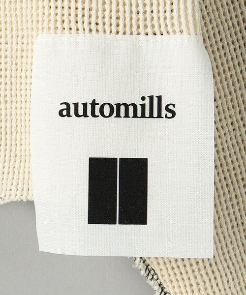 ＜automills＞メッシュ ロングスリーブ ニット -ウォッシャブル-