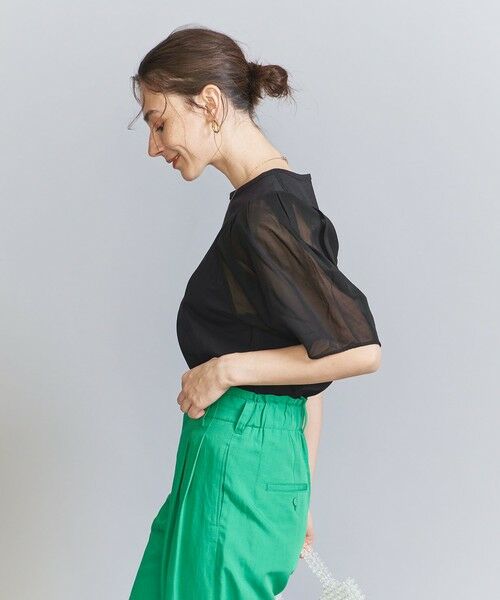 BEAUTY&YOUTH UNITED ARROWS / ビューティ&ユース ユナイテッドアローズ カットソー | コットン天竺シアー5分袖カットソー -ウォッシャブル- | 詳細14