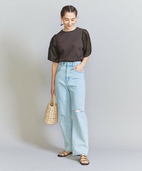 BEAUTY&YOUTH UNITED ARROWS / ビューティ&ユース ユナイテッドアローズ カットソー | コットン天竺シアー5分袖カットソー -ウォッシャブル- | 詳細21