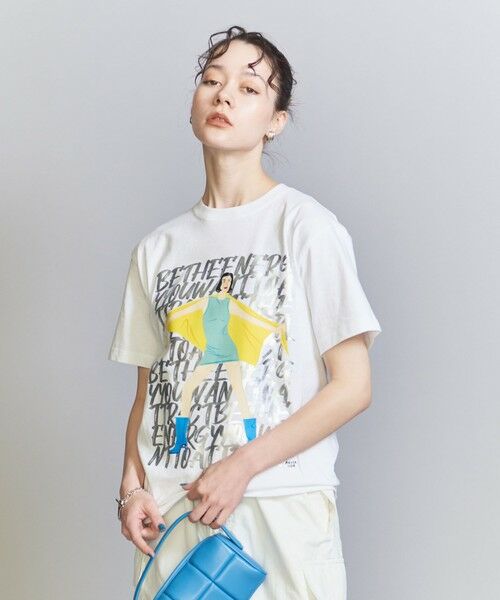 大人女性の tシャツ Tシャツ BALNSA バランサ SP SBロゴ刺繍TEE リンガーTEE バックプリント