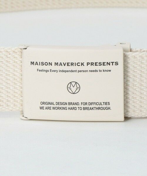 BEAUTY&YOUTH UNITED ARROWS / ビューティー&ユース ユナイテッドアローズ ベルト・サスペンダー | 【WEB限定】＜MAISON MAVERICK PRESENTS＞ロゴ ベルト | 詳細1